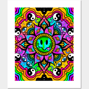 Hippie mandala Posters and Art